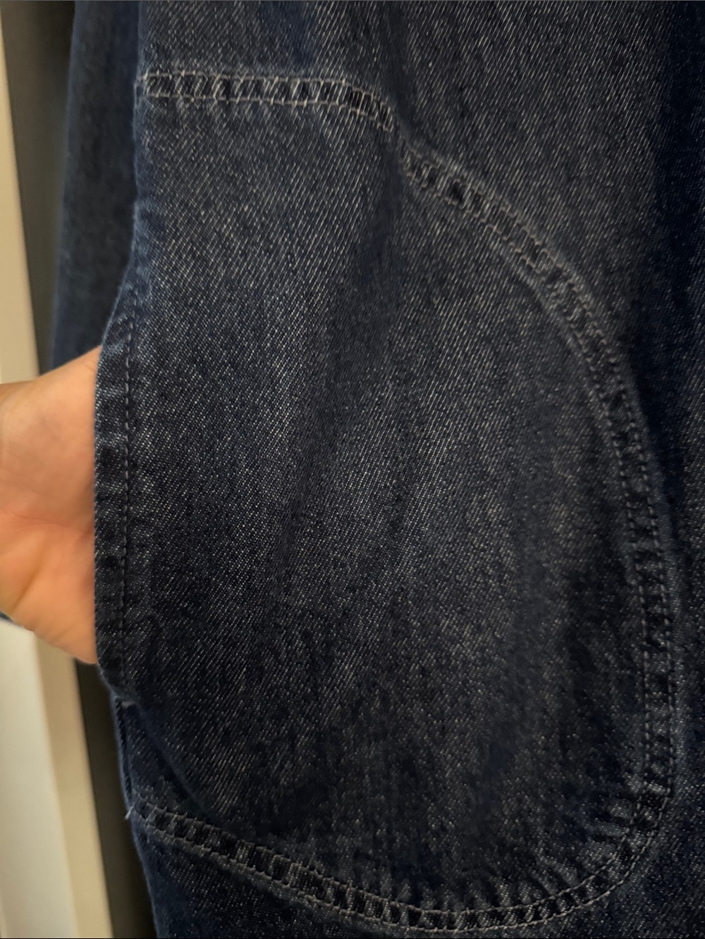 Pilcro Anthropologie Utility Denim Long Chore Jacket Size S - Picture 9 of 9